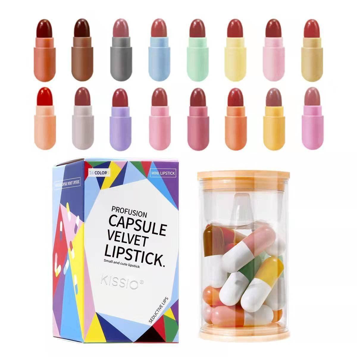 Macaron Magic : 16-Piece Capsule Mini Lipstick Set Roposo Clout