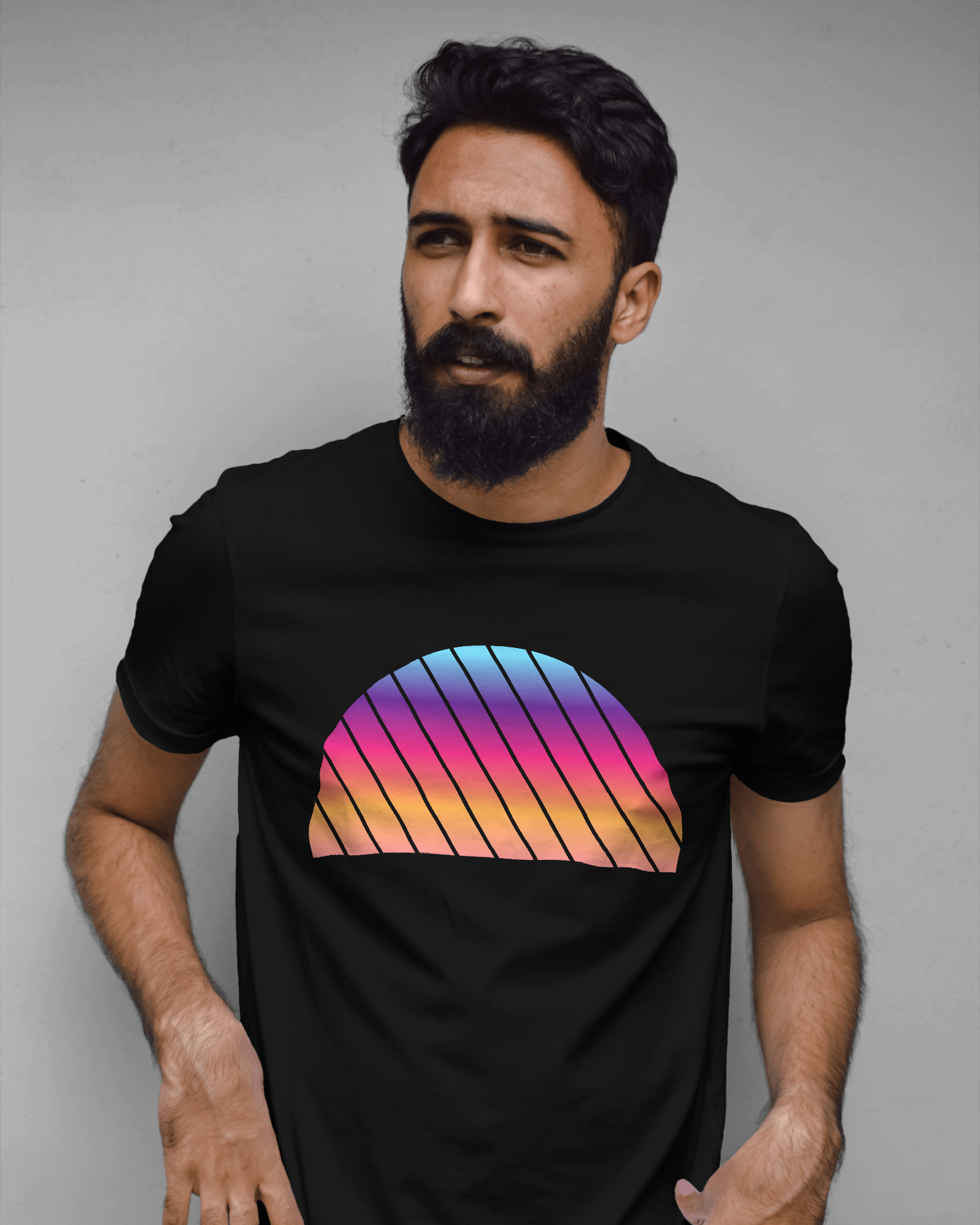 Summer Sea Gradient Sunset Design T-shirt For Man Printrove