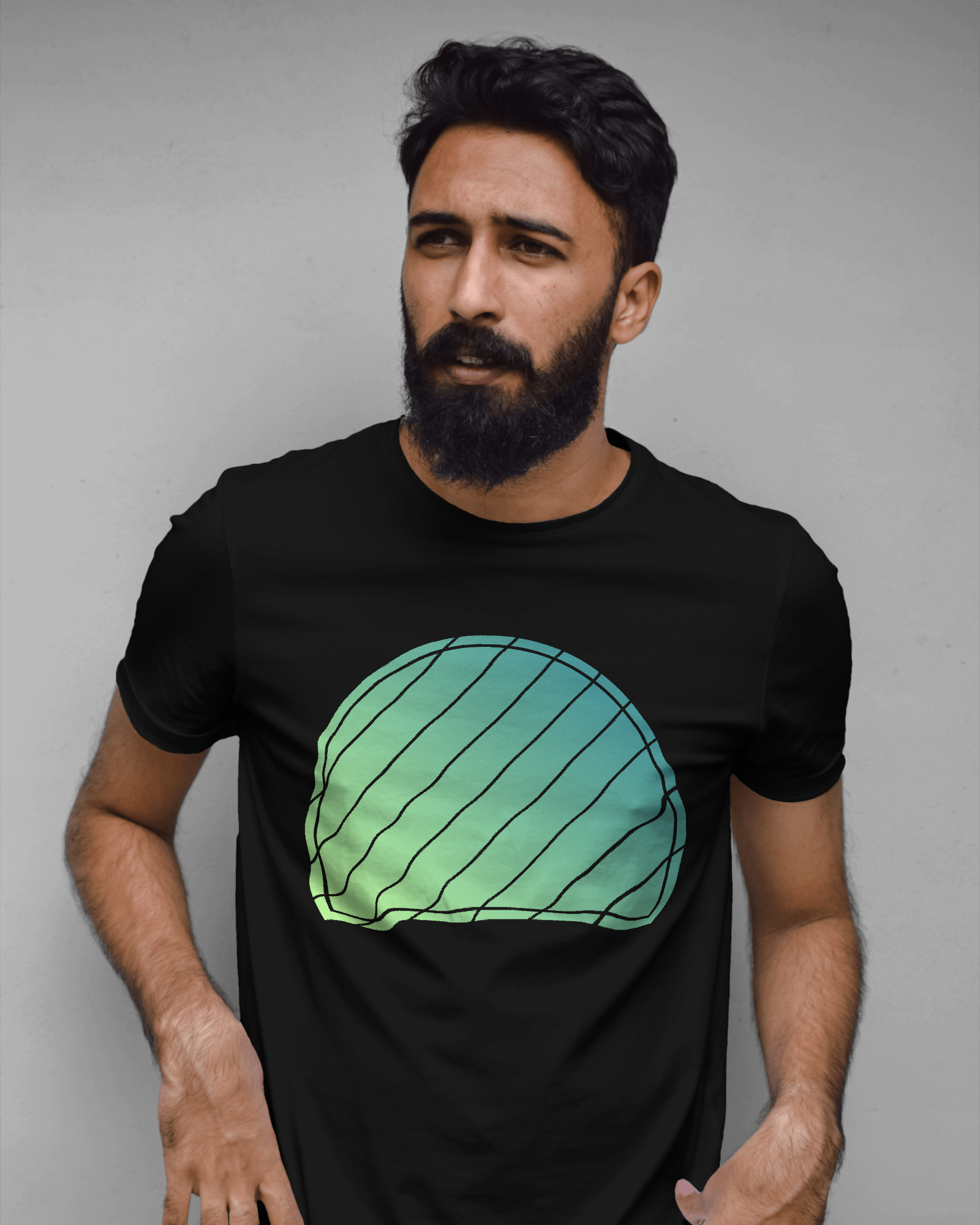 Retro Gradient design Vintage T-shirt For Man Printrove